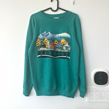VTG 1989 Hanes “Vermont” Graphic Print Crewneck Pullover Sweatshirt Men's M picture