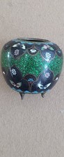 Antique Japanese Meiji Cloisonne Enamel  Censer  Ginger Jar Missing Lid picture