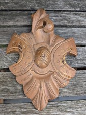 Antique French Decorative Wooden Hand Carved Pediment picture