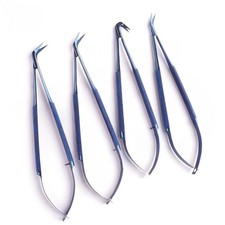 Titanium coated Micro Neurosurgery Scissor Microsurgical Instruments 4pcs picture