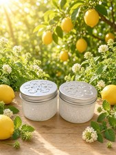4oz Lemon Verbena Odor Eliminator Duo Set of 2 Jars Handmade picture