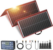 DOKIO 300W Portable Foldable Solar Panel Kit, Compact 19.3x37.4in Design 15.2lb  picture