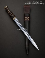 Handmade J2 Steel Hunting Scottish Dirk 14th Century Bowie Knife DUTY PAID USA  picture