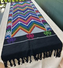 Vintage Authentic Guatemalan Huipli Handwoven Table Runner Textile Art 53x17 picture