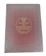 Antique Websters New International Dictionary Reference History Merriam picture