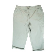 NWT Cato Mid Rise Crop Pants Beige ~ Women's ~ Size XL ~ Cotton/Spandex picture