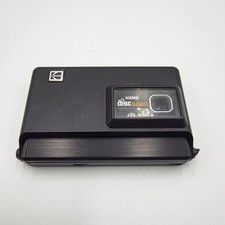 Kodak Disc 6000 Vintage Film Camera Black Clamshell Made in USA Retro 1980s picture