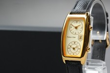 Vintage 1985 N MINT Future Club FC-020 Quartz Dual Time Gold Womens Watch JAPAN picture