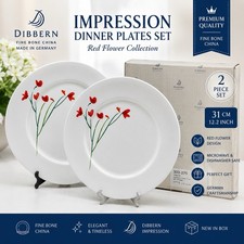 DIBBERN Impression 31cm Dinner Plates Set of 2 Fine Bone China Germany NEW picture