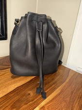 Vintage COACH Drawstring Bucket Shoulder Bag 9946 Black Leather USA Made EUC picture
