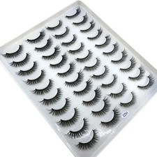 20 Pairs False Eyelashes Mink Natural Extension Black Makeup 3DBlack Soft Lashes picture