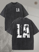 valentine shirts Men's Vintage Palm Tree Graphic T-Shirt - 230GSM Heavy Washed picture