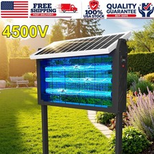 Solar Bug Zapper Outdoor Mosquito Zapper 4500V Waterproof Rechargeable Fly Trap picture