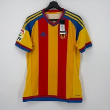 NEW Adidas Valencia CF Soccer Away Jersey Small Gold Red Blue ClimaCool NWT picture