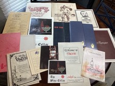 Vintage Restaurant Menu's Collection of 16 Used Fine Dining, Steakhouse, Cafe picture