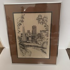 Authentic Curt Humphrey Lithograph, San Francisco Telegram Hill Original #141 picture