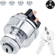 Ignition Switch with Key, Universal Ignition Key Switch, 12V 4 Position Starter picture