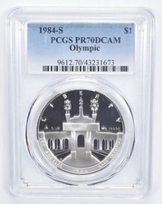 1984-S Olympics LA Commemorative Silver Dollar PR70 DCAM PCGS picture