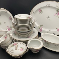 Noritake China 5460 Rosa 35pc Dinnerware Setting for 6 1953-1964 Made in Japan picture