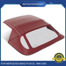 Bordeaux Convertible Soft Top w/ Plastic Window for Mercedes-Benz R129 SL 90-02 picture