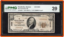 KC- Fr.1801-1 1929 $10 NB of Neodesha , Kansas - VF 20 by PMG picture