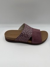Spenco Dawn Slide Sandals Women's 5.5 D, Burg. Ostrich Print Leather, Orthotic picture