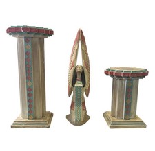 Rare Austin Productions 1989 Southwestern Sculpture Pedestal Set 3 Pc picture