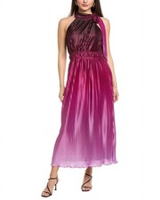 Anne Klein womens Bow Neck Halter Midi Dress, Size 12, Purple MSRP $159 picture