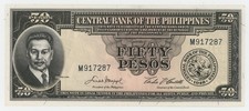 Philippines 50 Pesos ND 1949-1969 Pick 138.d UNC Uncirculated Banknote picture