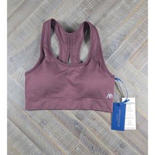 Aeropostale Sport Womens Burgundy Seamless Racerback Sports Bra Medium NWT picture
