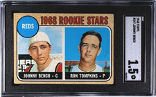 Johnny Bench 1968 Topps SGC 1.5 Baseball Rookie Card RC Cincinnati Reds MLB #247 picture