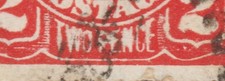 1922 KGV 2d RED SINGLE WMK DAMAGED WORDS OF VALUE 