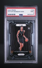 PSA 9 2023 Panini Prizm Victor Wembanyama Rookie RC #136 picture