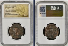 Jesus Christ King Of Kings NGC Ancient Byzantine Empire Coin 975-1035AD Genuine picture