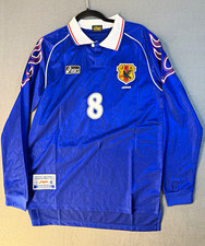 ASICS Japan National Team Nakata #8 Soccer Jersey Long Sleeve Blue/White M picture