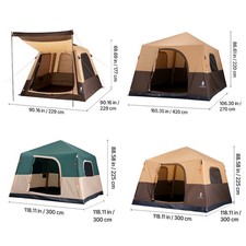 Uimoso Inflatable Camping Tent Rechargeable Pump Blow Up Cabin Tent 2 - 8 Person picture