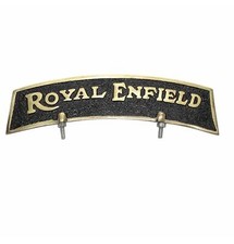 Rich Vintage Look Brass Front Fender Plate  black Col Royal Enfield  US picture