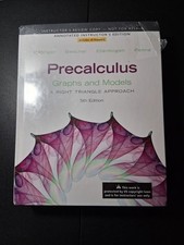 Annotated Instructor's Edition Precalculus: Graphs and Models Right Triangle NEW picture