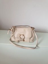 See by Chloe Joan Shoulder Bag Cream Beige Grained Leather Ring Tassel Crossbody picture