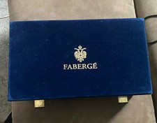 Authentic XL Fabergé Blue Velvet Empty Presentation Case Box 13