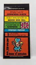 Vintage Matchbook Cover KEN’S HOUSE OF PANCAKES Millbrae Menlo Park Campbell CA picture