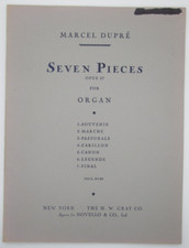 Dupre Seven Pieces Op. 27 (H. W. Gray) no markings, never used picture