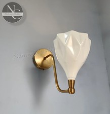Mid-Century Italian Diabolo Brass Wall Sconce - White picture