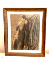 VINTAGE FIGURATIVE ORIGINAL HAND-DRAWN PAINTING picture