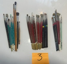  30 Artist Brush Lot Vintage Delta red sable  Robert Simmons  brushes Lot #3 picture