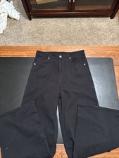 H&M Divided Black Flared Pants 98% Cotton 2% Elastane picture