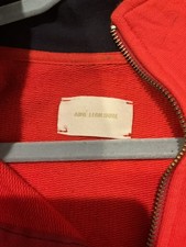 Aime Leon Dore ALD Crest Quarter Zip Pullover Red Fleece Sweatshirt Mens Size XL picture
