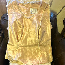 CHANEL 2004 Karl Lagerfeld Pink Quilted Silk-Lined Sleeveless Top FR 48 Vintage picture
