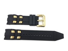 Invicta Scuba Band Polyurethane Strap Black and Gold SS (for Pro Diver) picture