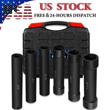 1/2 Inch Drive Heavy Duty Extended Length Extra-Deep Length Impact Socket Set picture